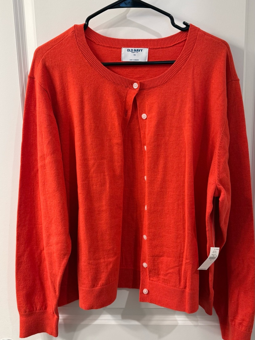 Old Navy Women’s Orange Button-Front Cardigan Sweater